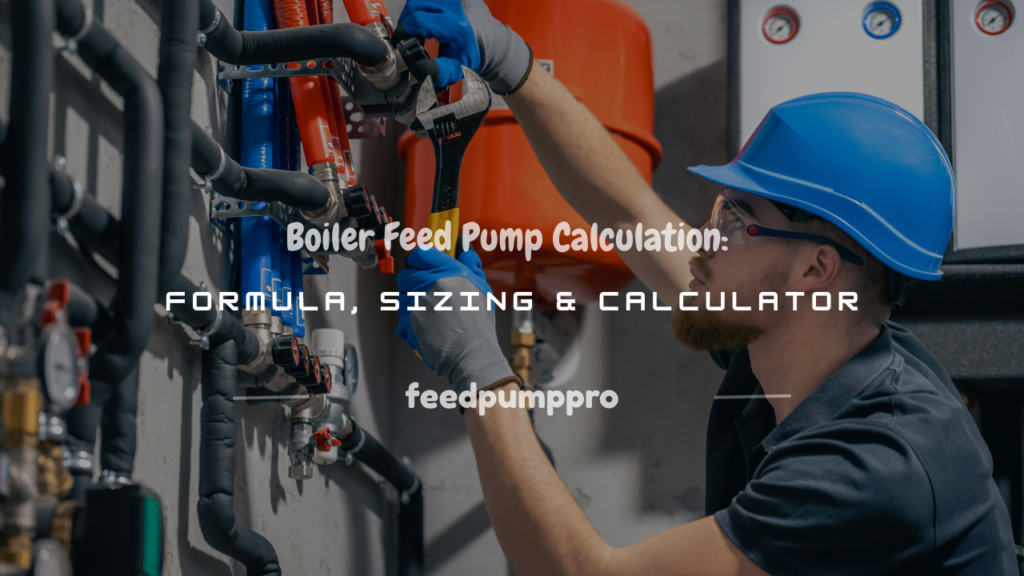 boiler feed pump calculation​