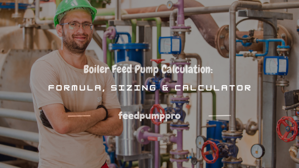 boiler feed pump calculation​